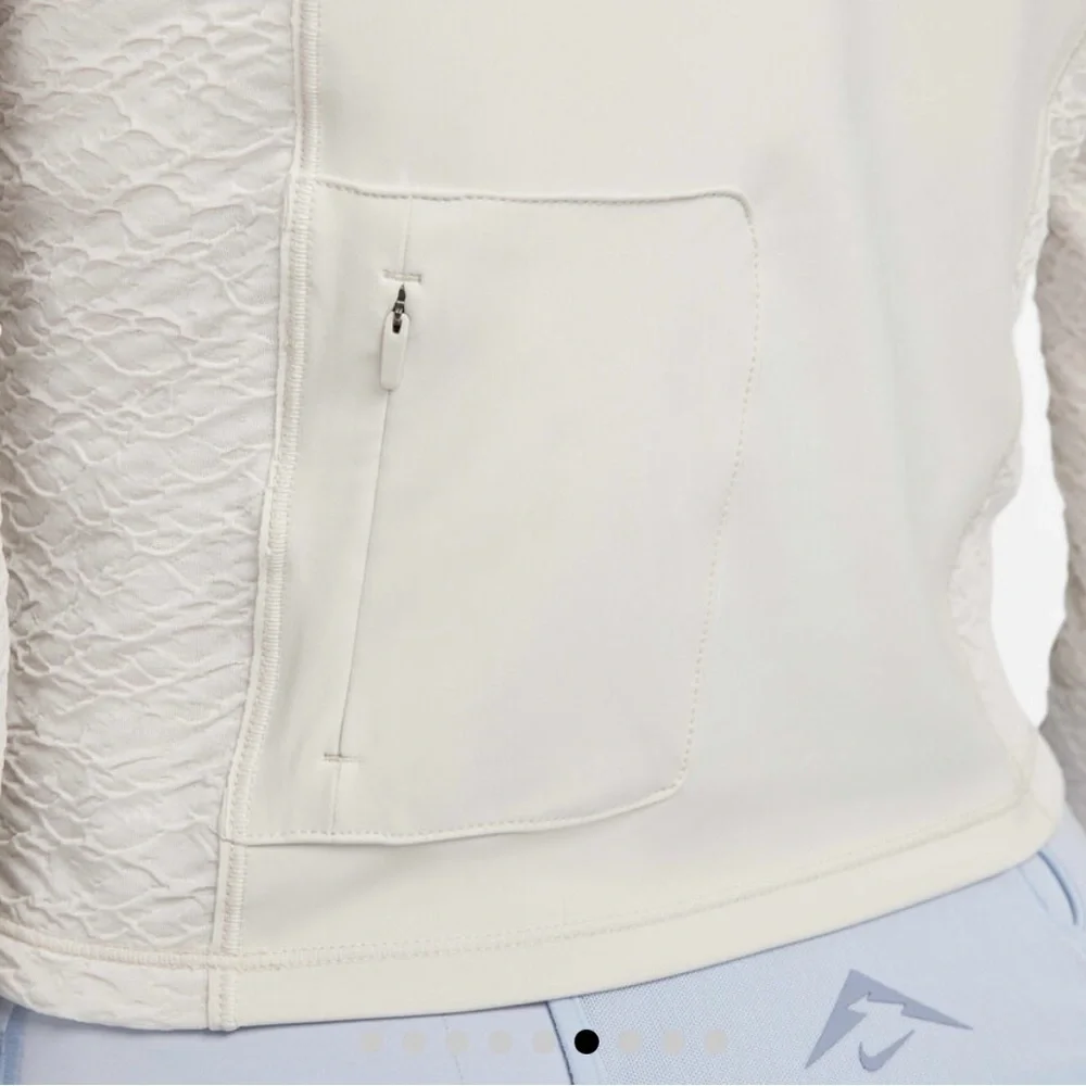 Nike Trail Dri-FIT Long Sleeve Running Top | Light Beige | Size S